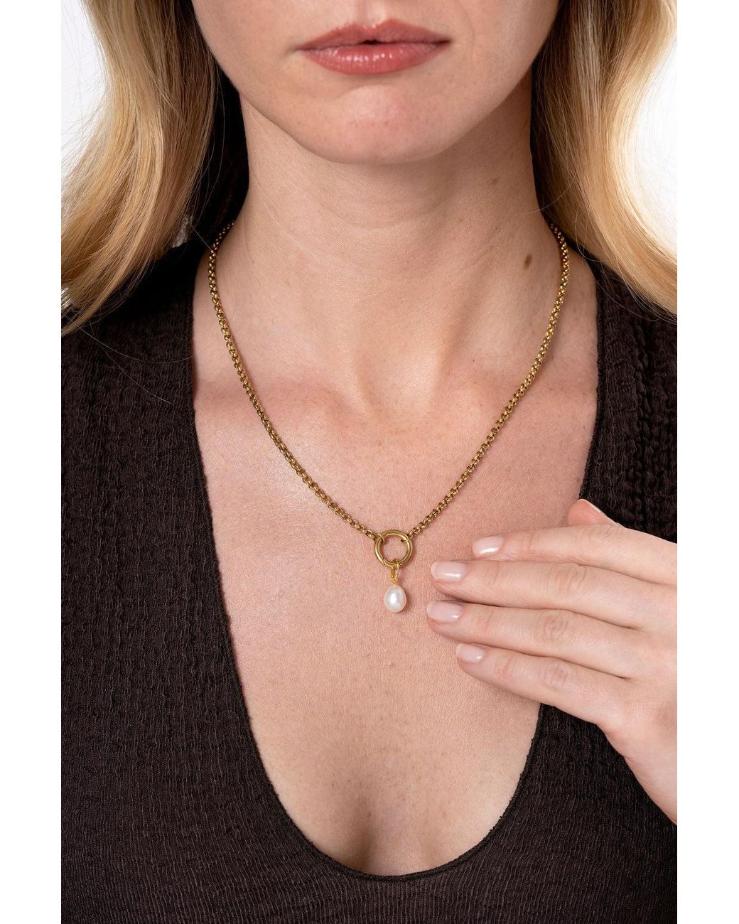 Zynnia Collective Metallic Pearl Drop Charm