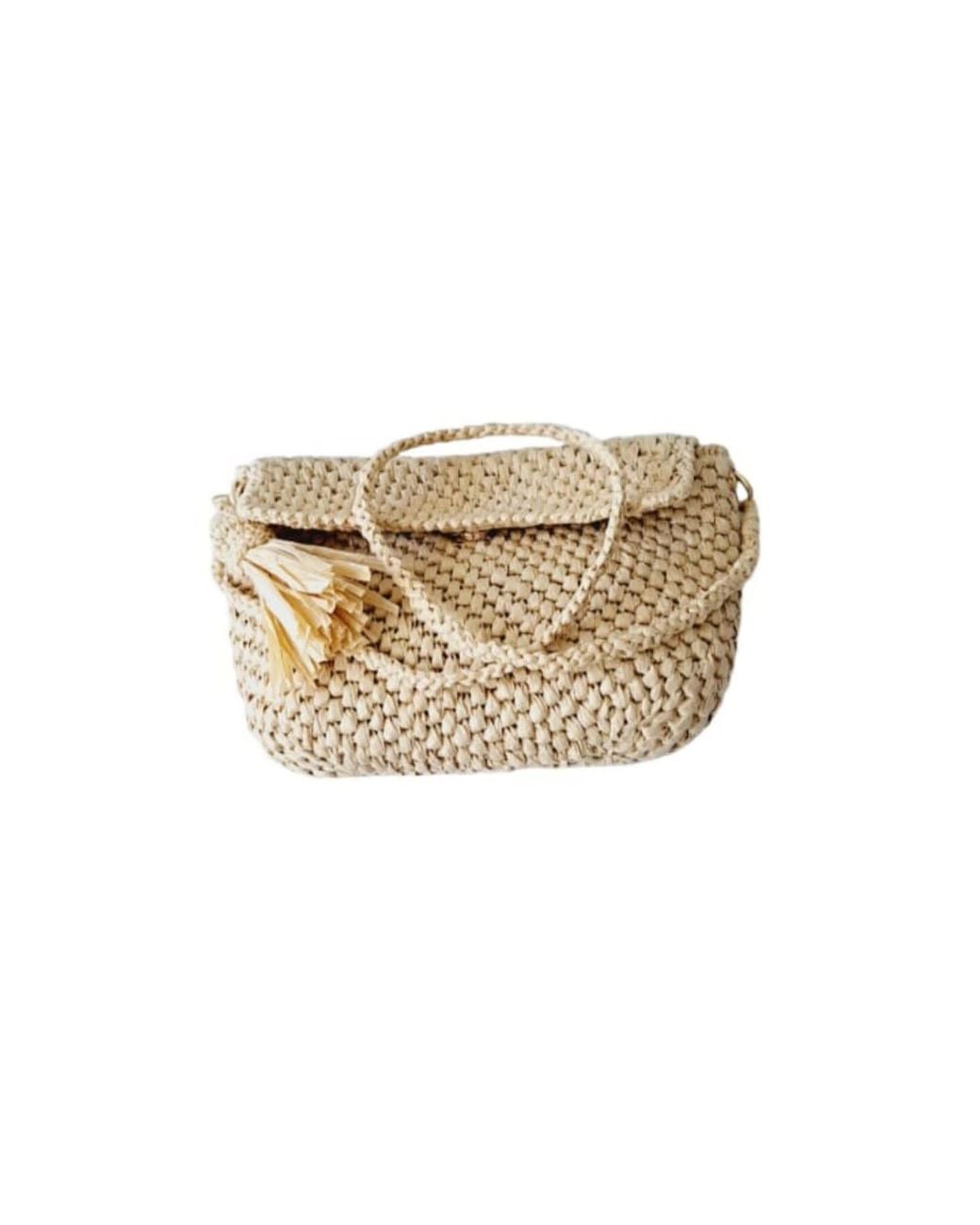 Springmoonatelier Natural Neutrals Raffia Cream Bag Athena