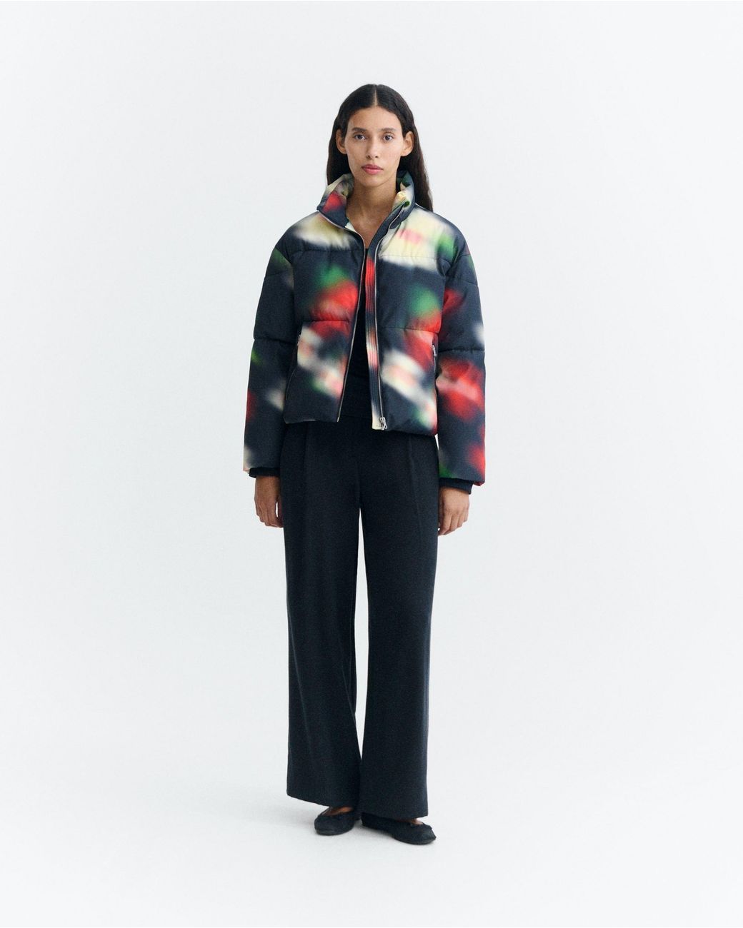 Thinking Mu Black Gemma Bloom Quilted Jacket