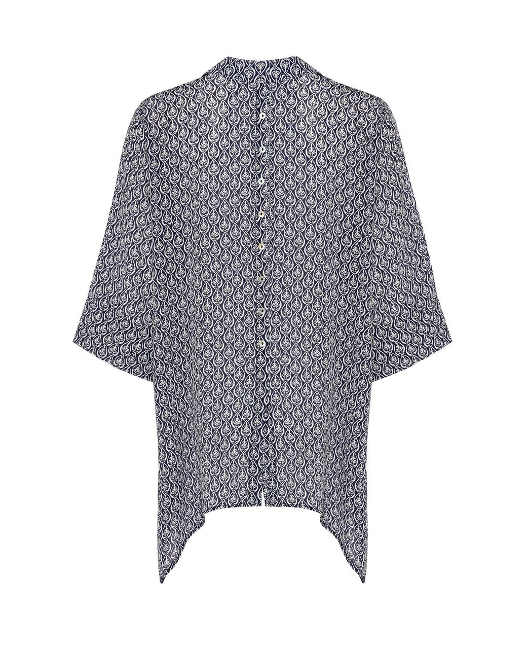 Guinea London Gray Pure Silk Summer Top