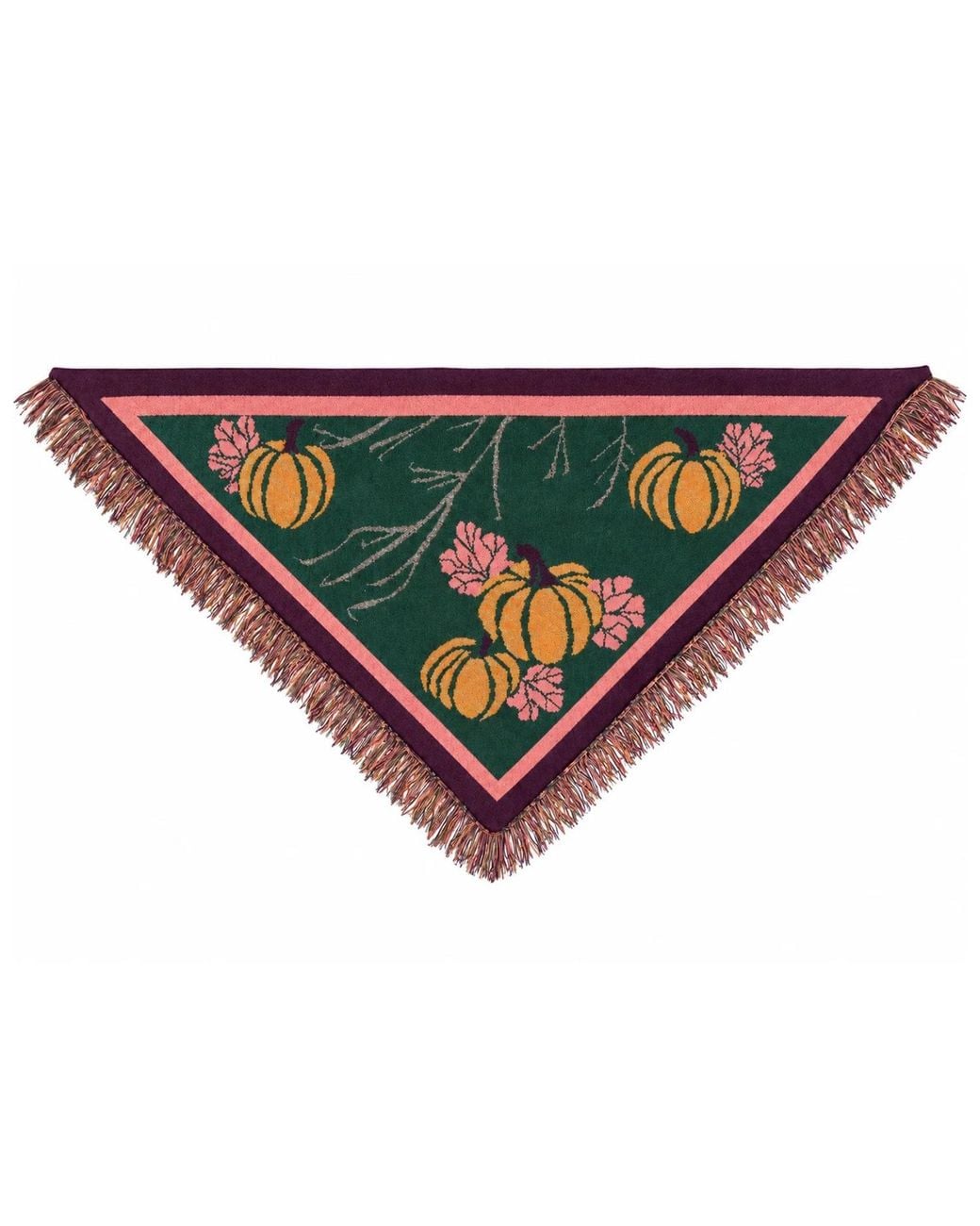 Peraluna Green Flying Pumpkin Knit Shawl
