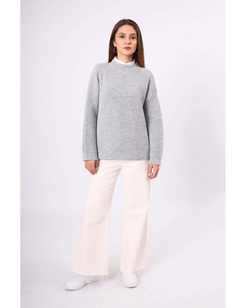 Peraluna Gray Nikita Thessaloniki Knit Pullover