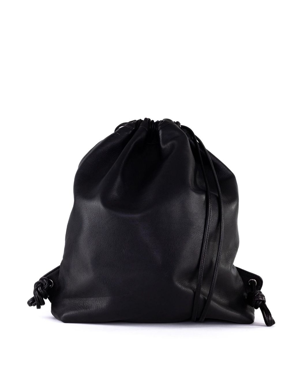 Taylor Yates Leather Mavis Drawstring Backpack In Black | Lyst