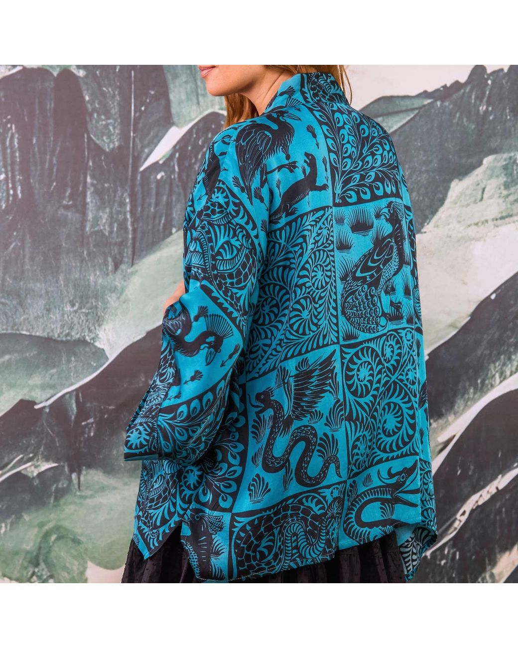 Artemis Muse Blue Birds & Beasts & Short Kimono
