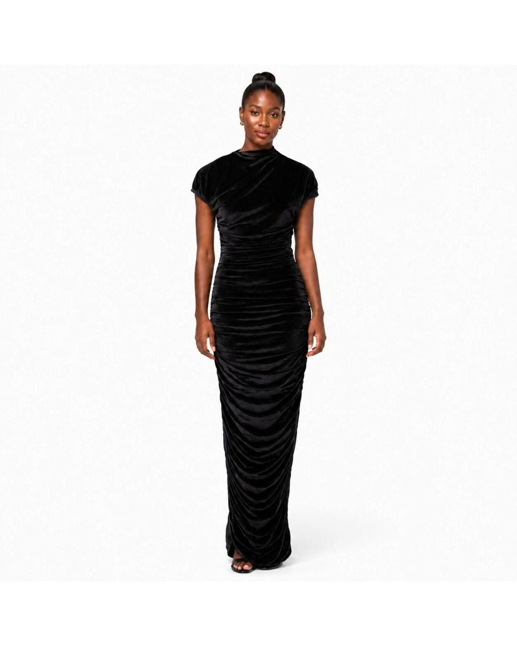 Chuks Collins Black Angelina Cocktail Gown
