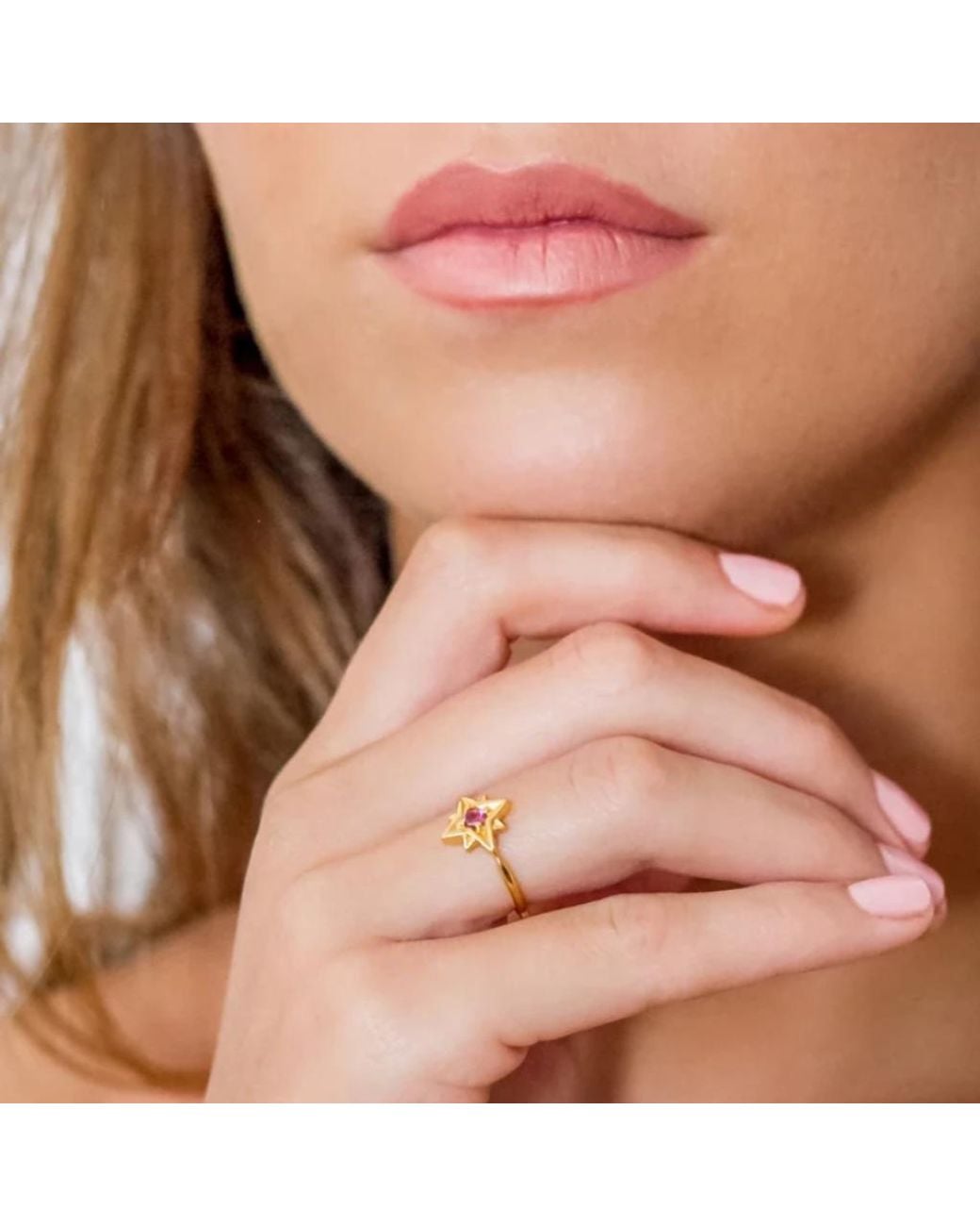 Charlotte's Web Jewellery Metallic Guiding North Star Vermeil Ring