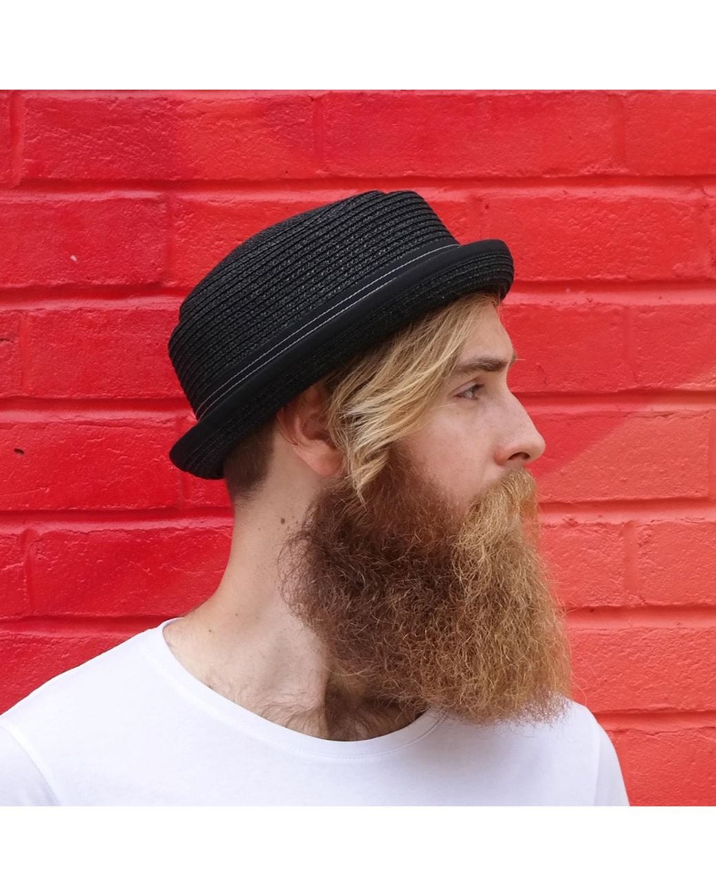 Dasmarca Hats Gray Dasmarca Rico Summer Telescope Crown Lightweight Breathable Rude-Boy Mod Porkpie Hat for men