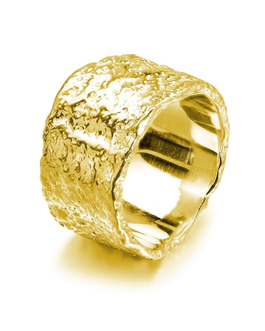Lucy Quartermaine Metallic Wide Hula Ring