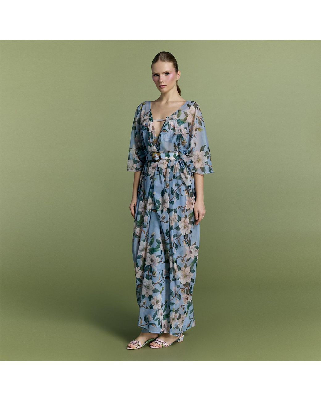 Nur Karaata Blue Tropic Twist Beachdress