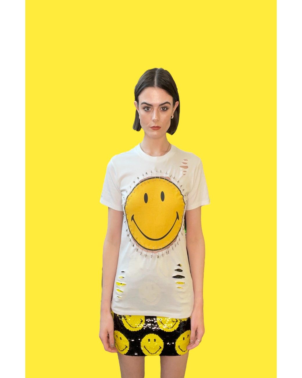 Any Old Iron Gray Just Safe Smiley T-Shirt