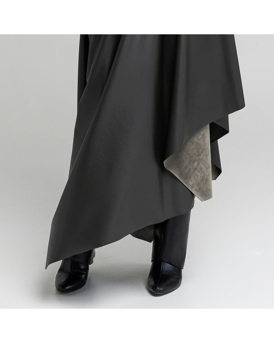 ARTISTA Black Sonny Asymmetric Flared Maxi Skirt