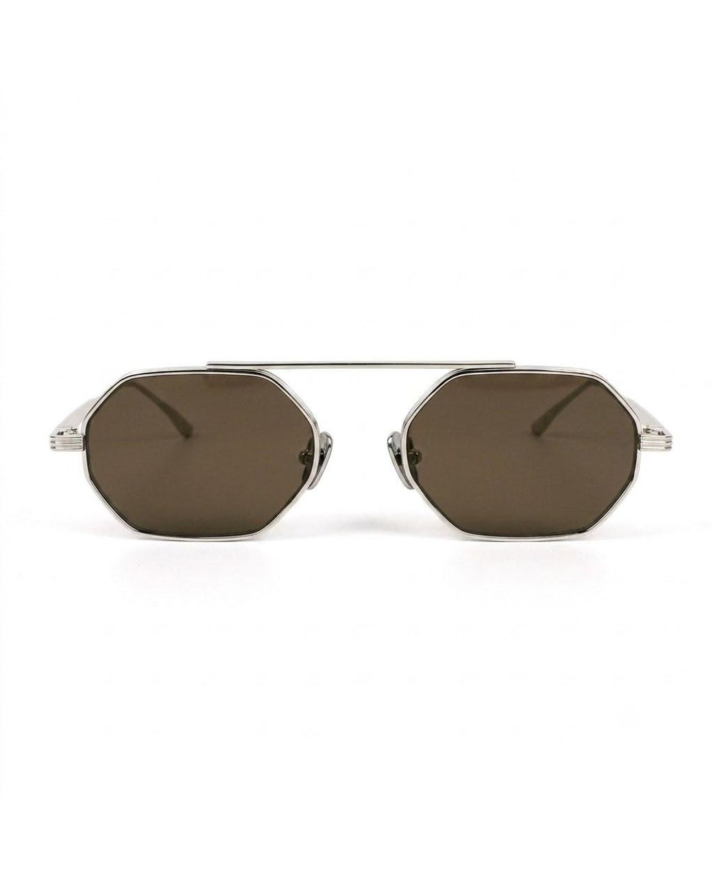 Cossimo Green Magari Metal Hexagon Sunglasses