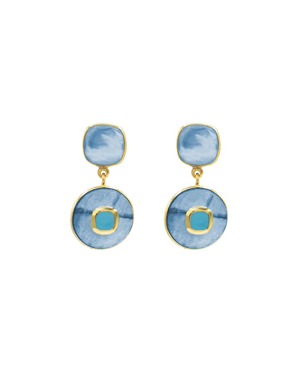 Marcia Moran Blue Inelda Earrings Tanzanite And Topaz