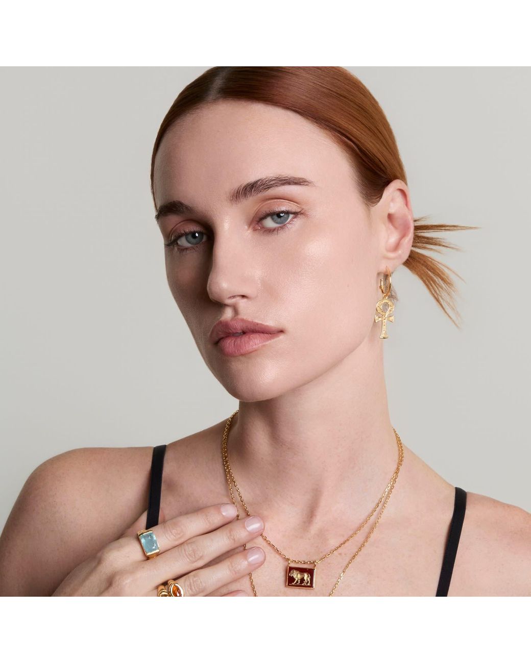 Ece London Metallic The Ankh Earrings
