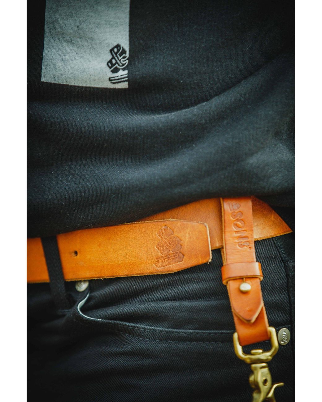 &SONS Trading Co Brown Neutrals &Sons Tan Leather Belt for men