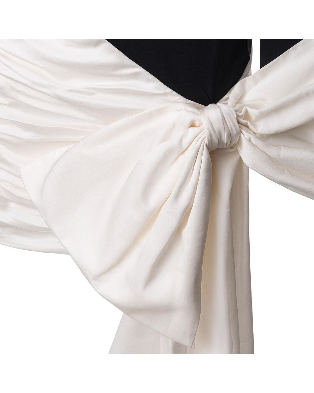 Lita Couture Black Bow-Detail Asymmetric Mini Dress