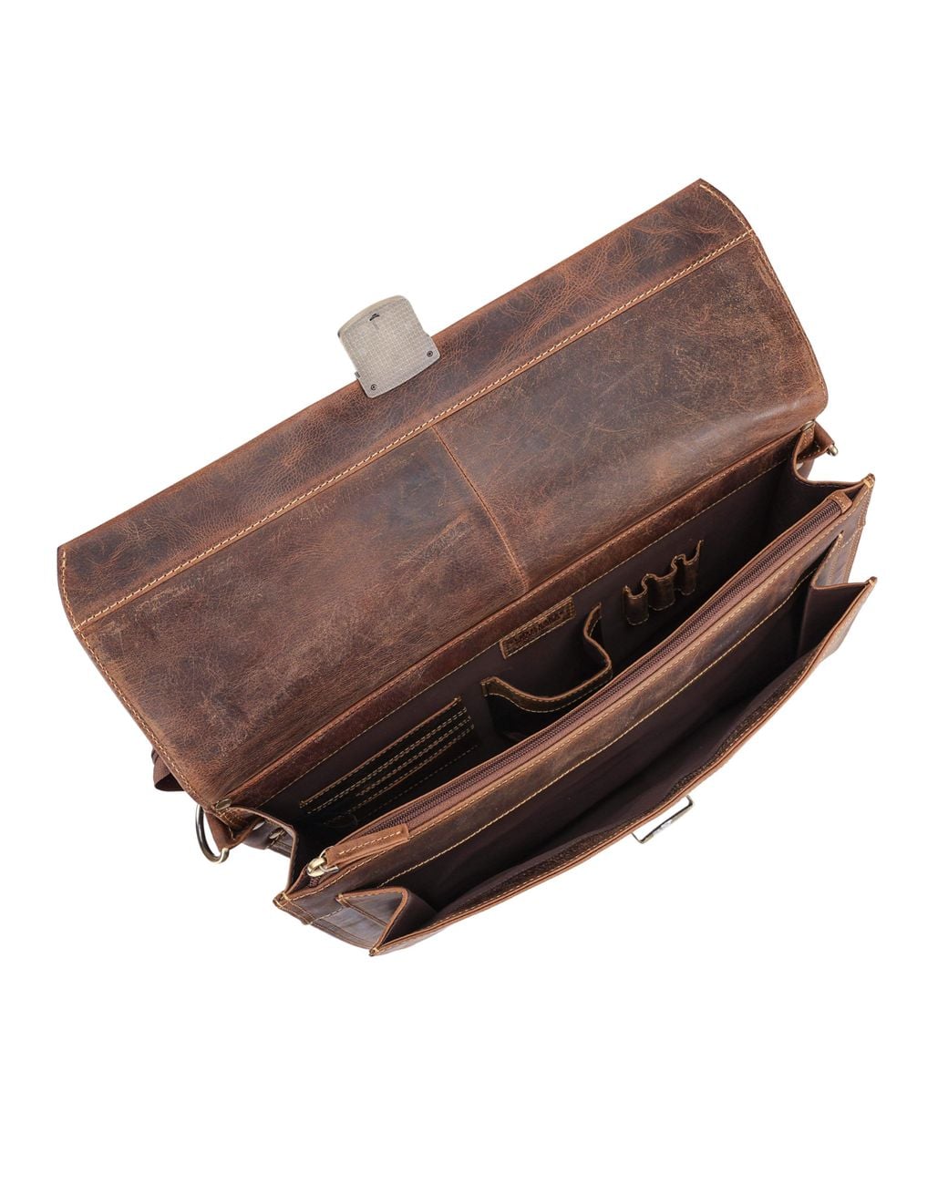 Lloyd Baker Brown Thane Leather Briefcase for men
