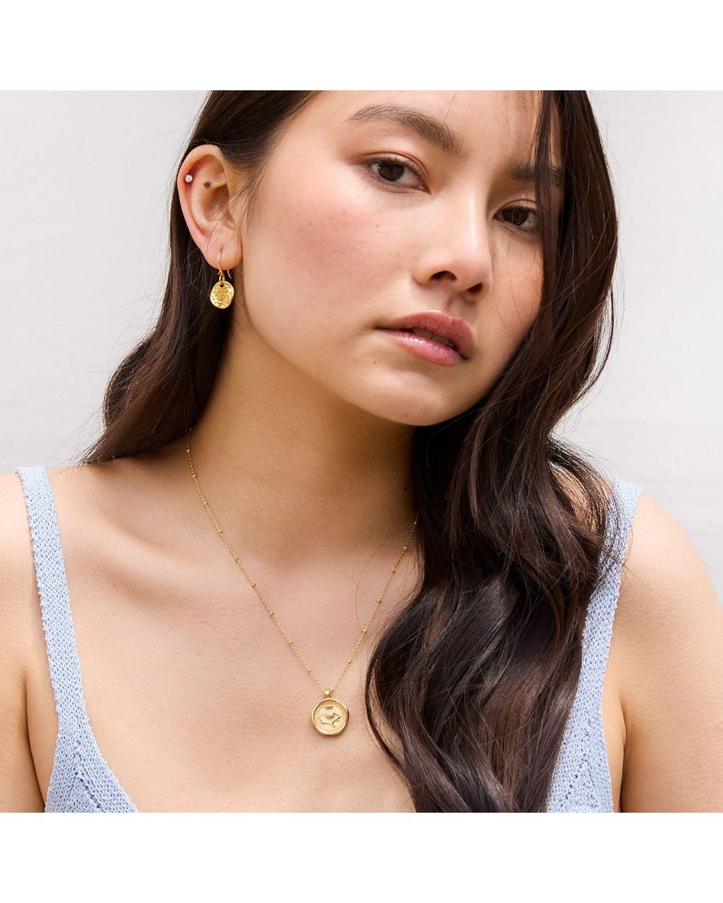 Dower & Hall Metallic Thistle Talisman Necklace