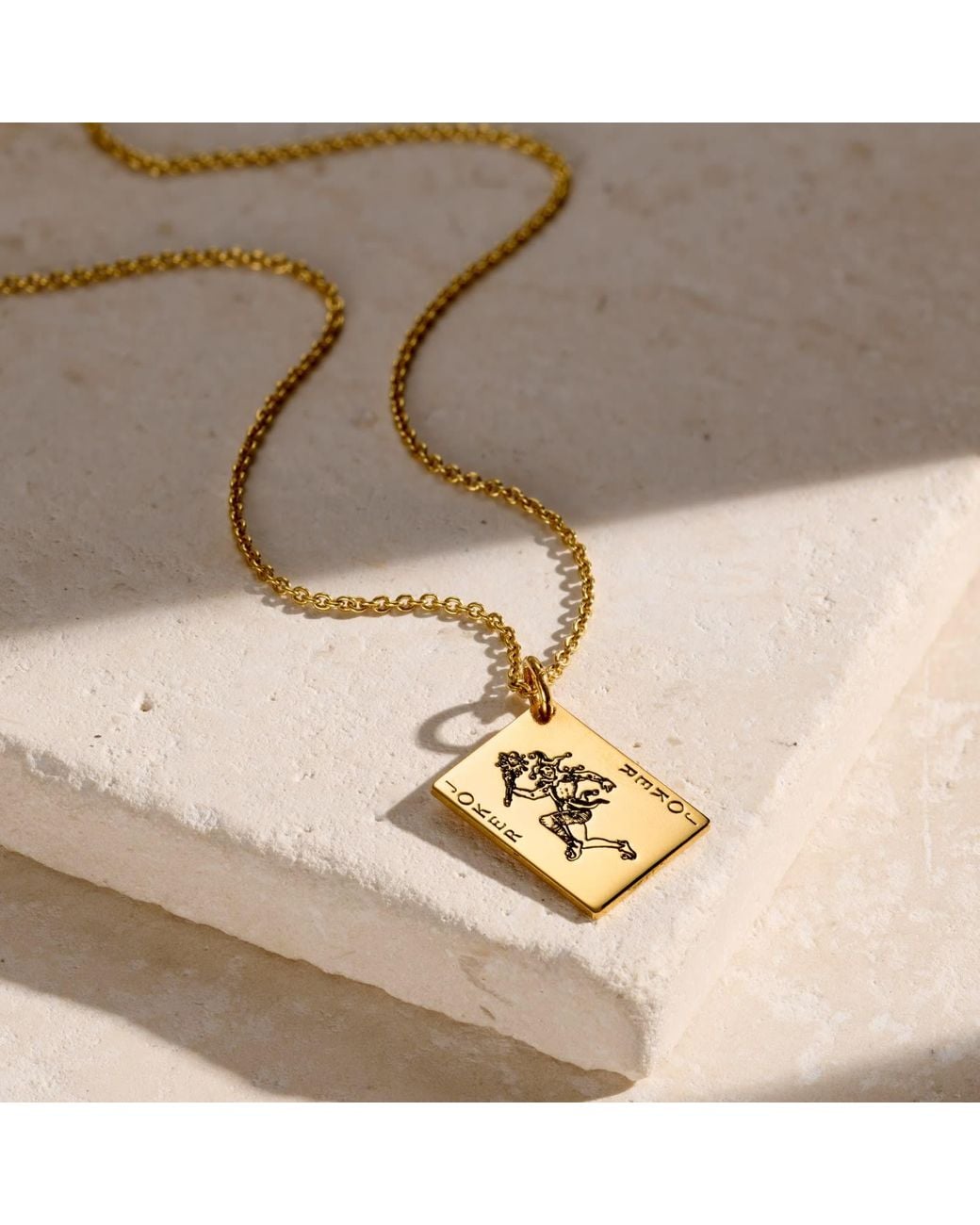 Posh Totty Designs Metallic Joker Playing Card Charm Necklace for men