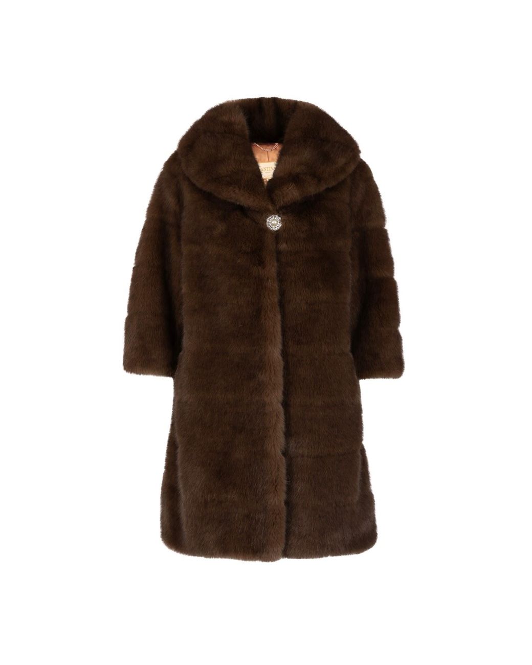 Santinni Brown 'Hollywood' Faux Fur Coat