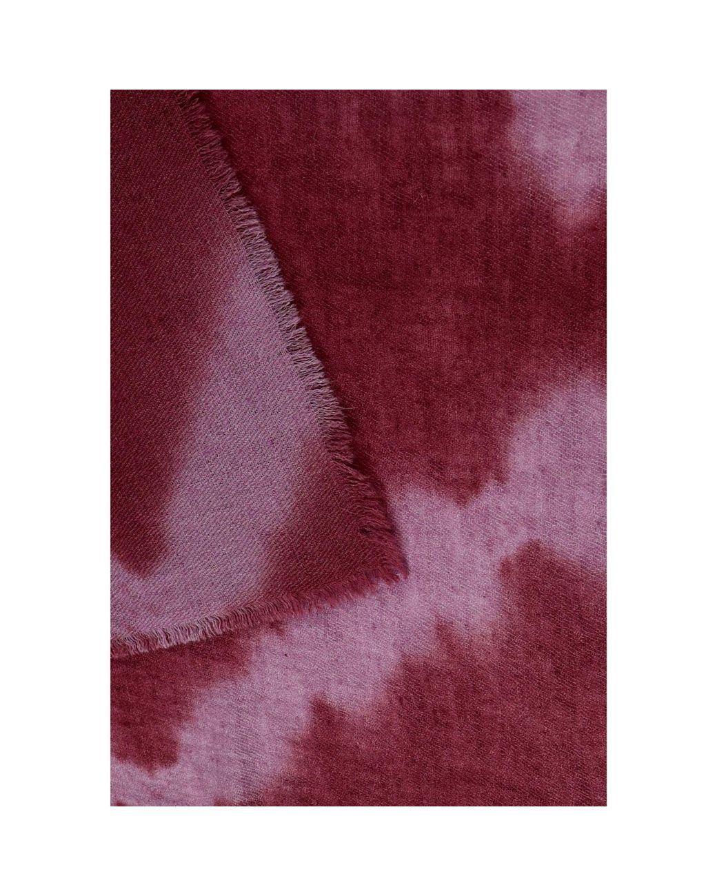 Heritagemoda Red Gi Certified Luxury Dark Burgundy Tie-Dye Cashmere Scarf – Soft Lightweight Wrap