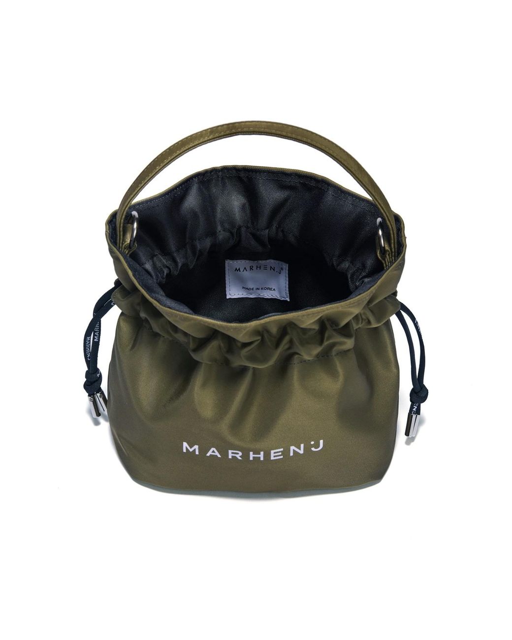 MARHEN.J Black Neutrals Recycled Nylon Bucket Bag