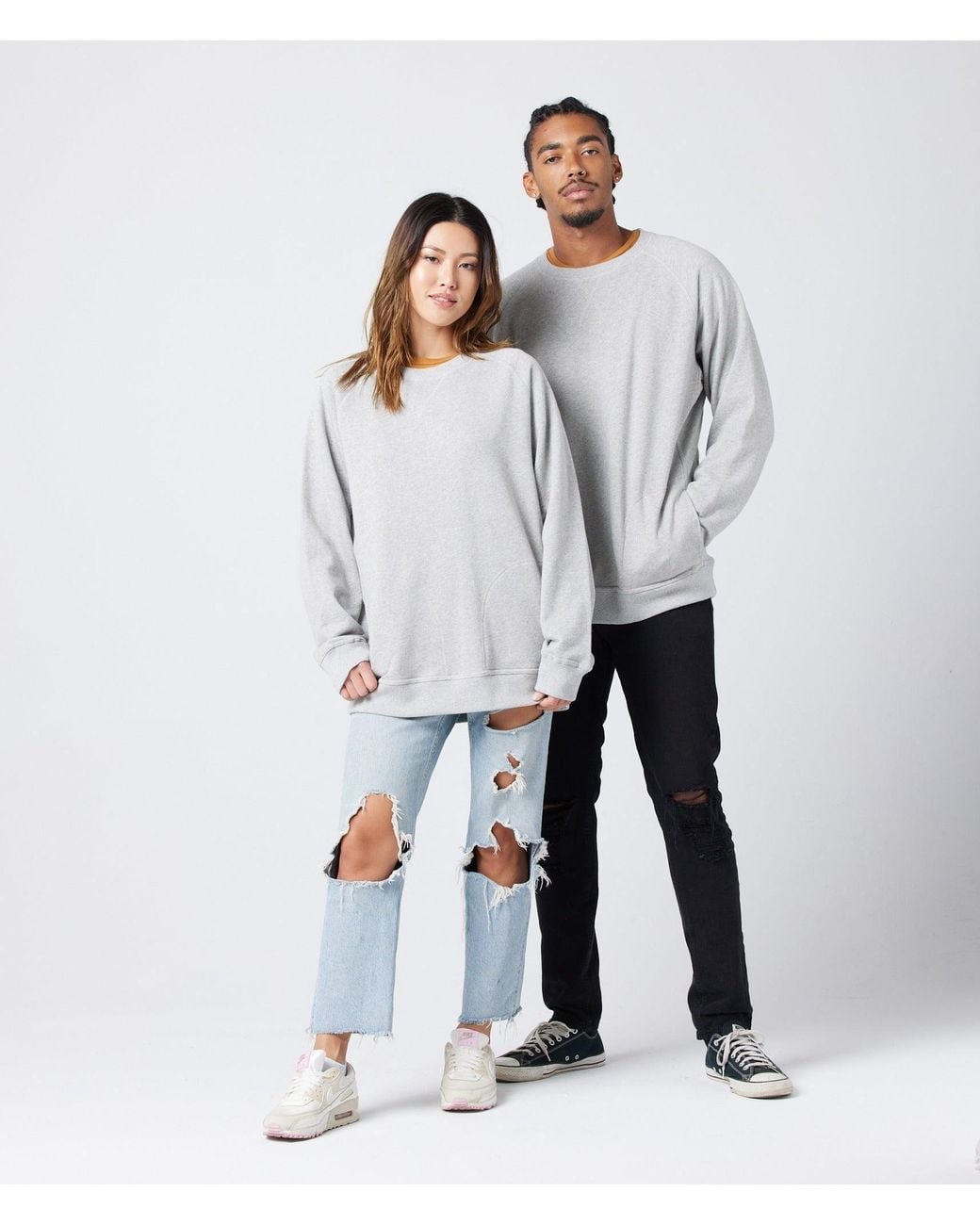 Known Supply Gray Pocket Crewneck Sweatshirt