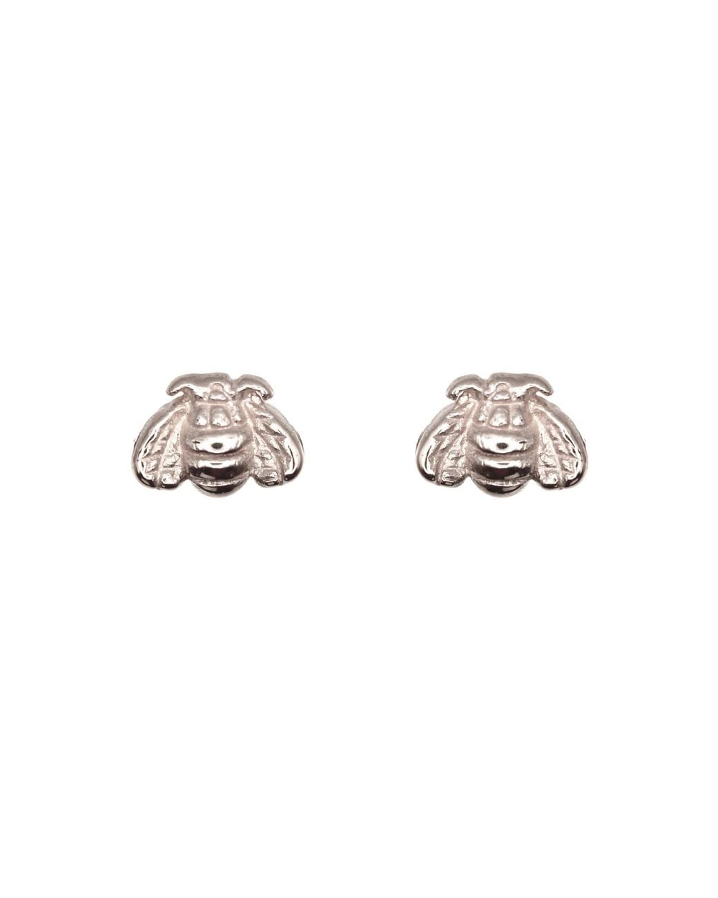VicStoneNYC Fine Jewelry Metallic Tiny Cute Happy Bee Solid Earrings