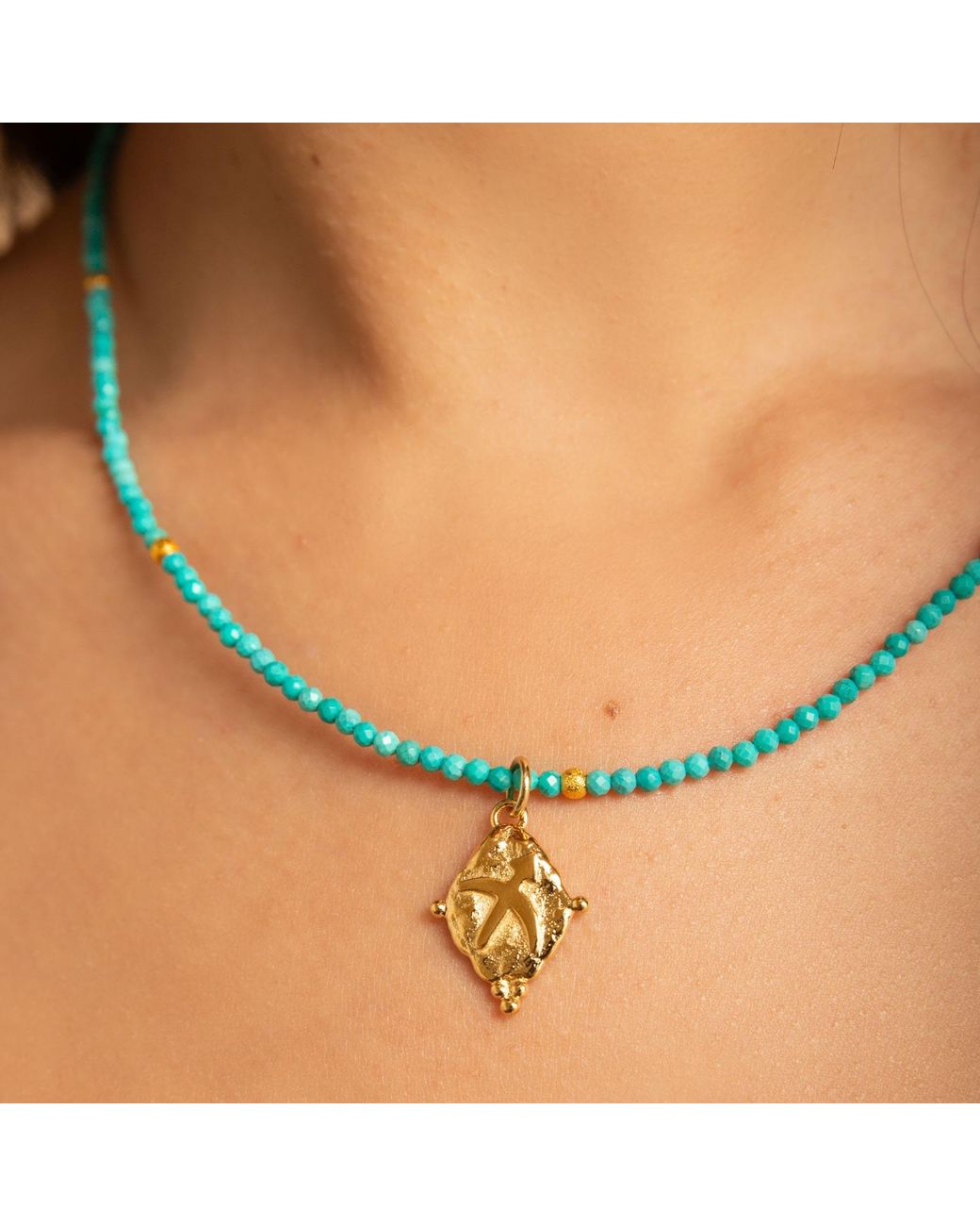 Seven Saints Metallic Sagittarius Gemstone Choker Necklace, Rhodium