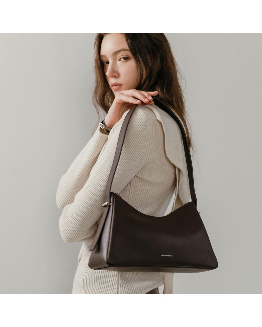 MARHEN.J Brown Solene Vegan Leather Shoulder Bag