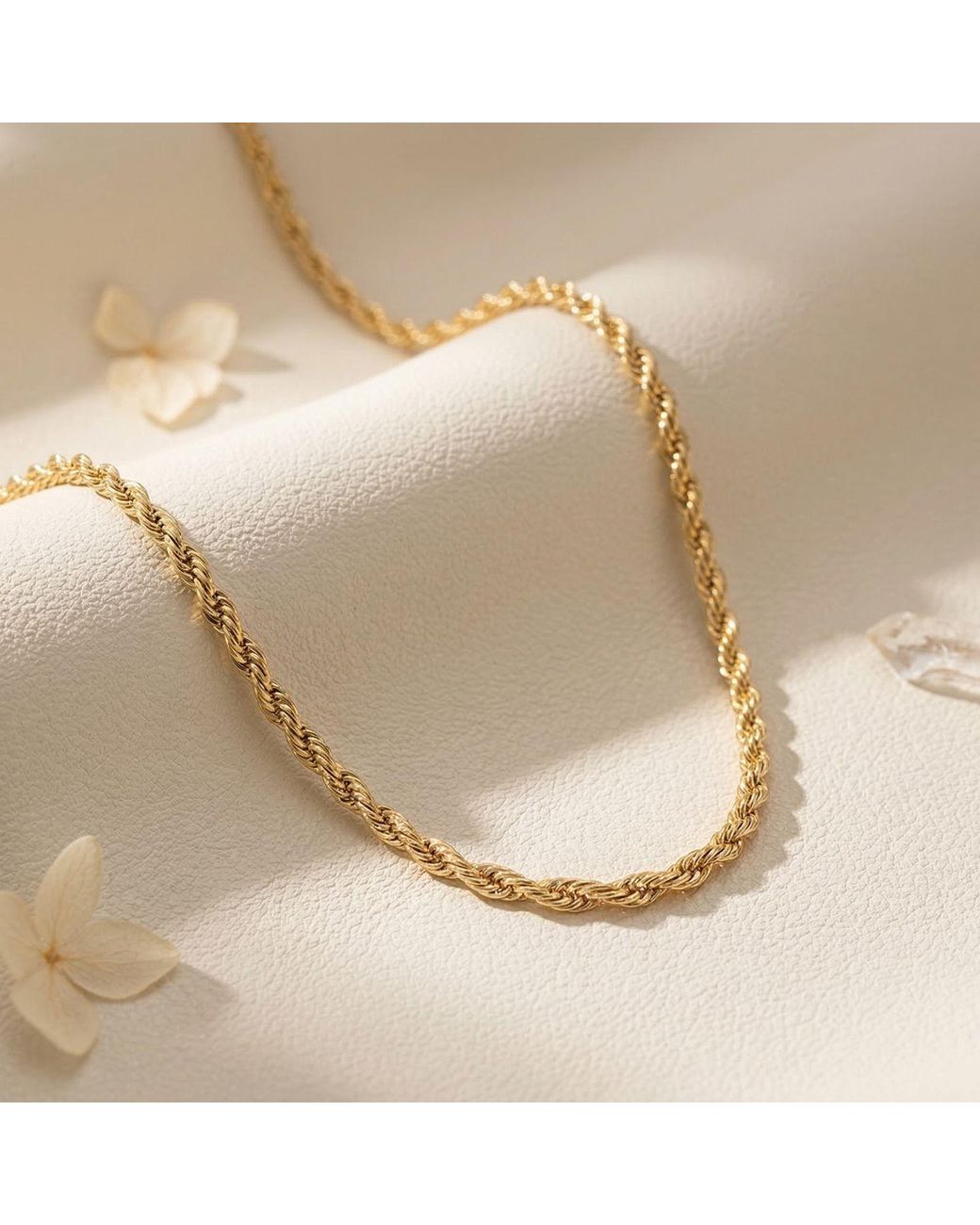 Sophelia Metallic Plated Everyday Rope Chain Necklace