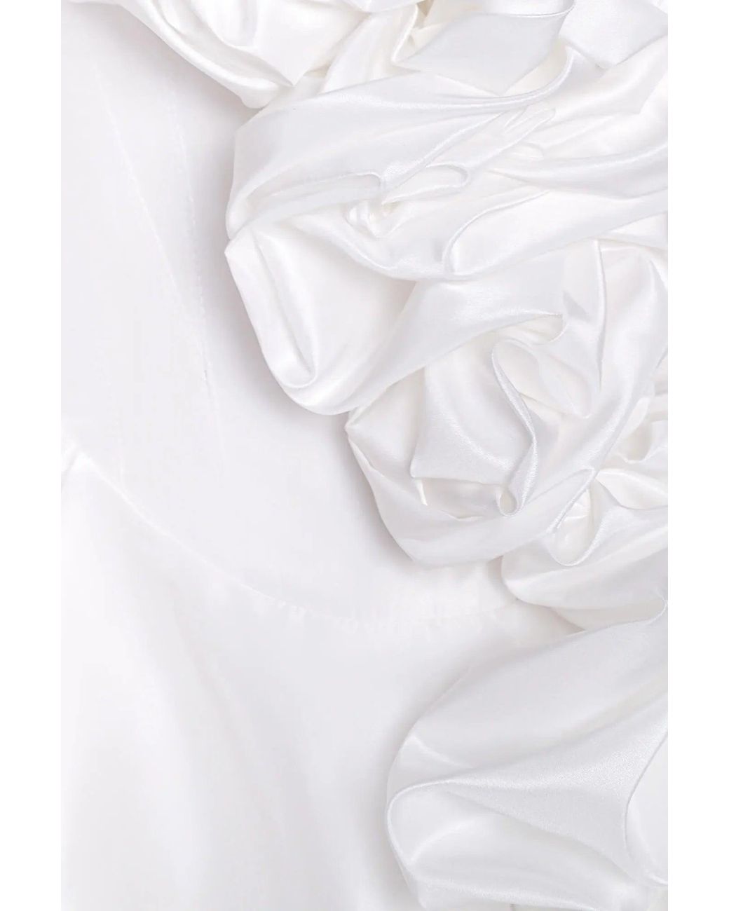 POST MERIDIEM White Mini Dress With Corset And Gathering
