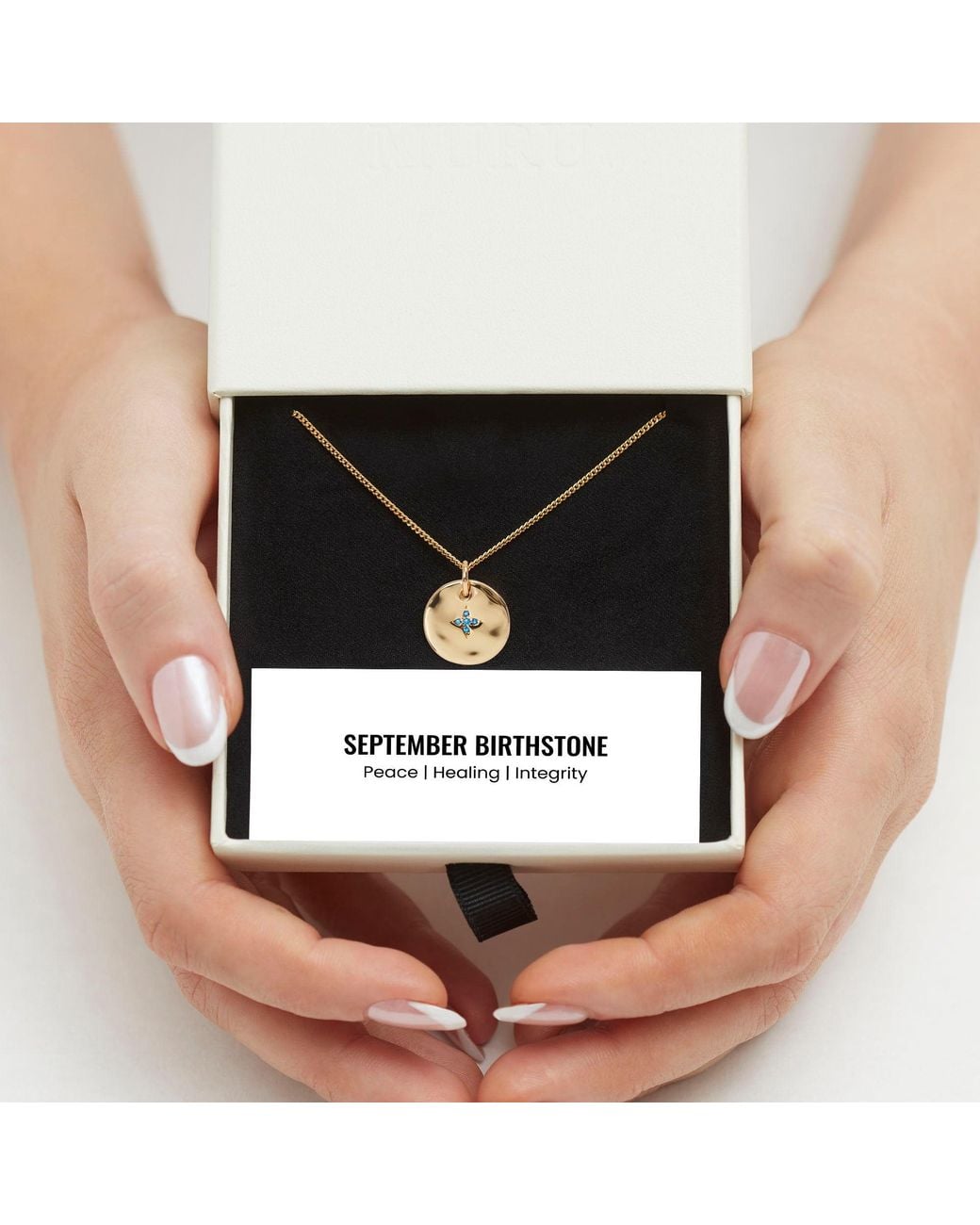 Muru Metallic September Birthstone Necklace