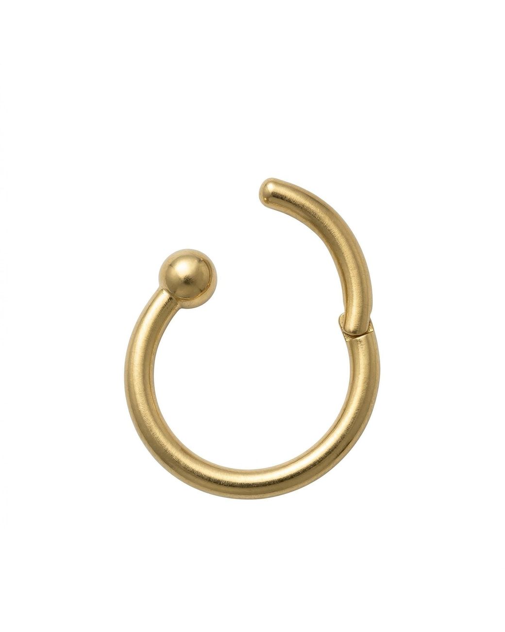Zahav Jewelry Metallic 10K Solid Clicker Hoop