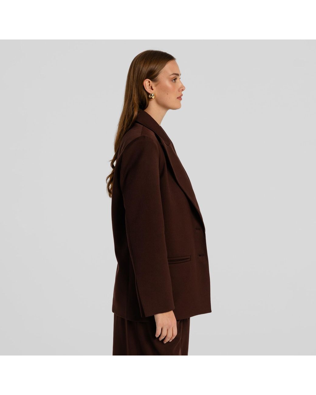 Mandragora Brown Oversized Blazer Estra