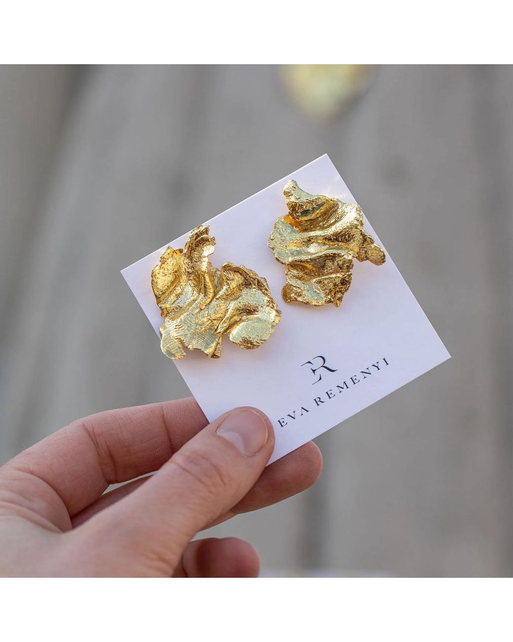 EVA REMENYI Metallic Artemis Goddess Earrings