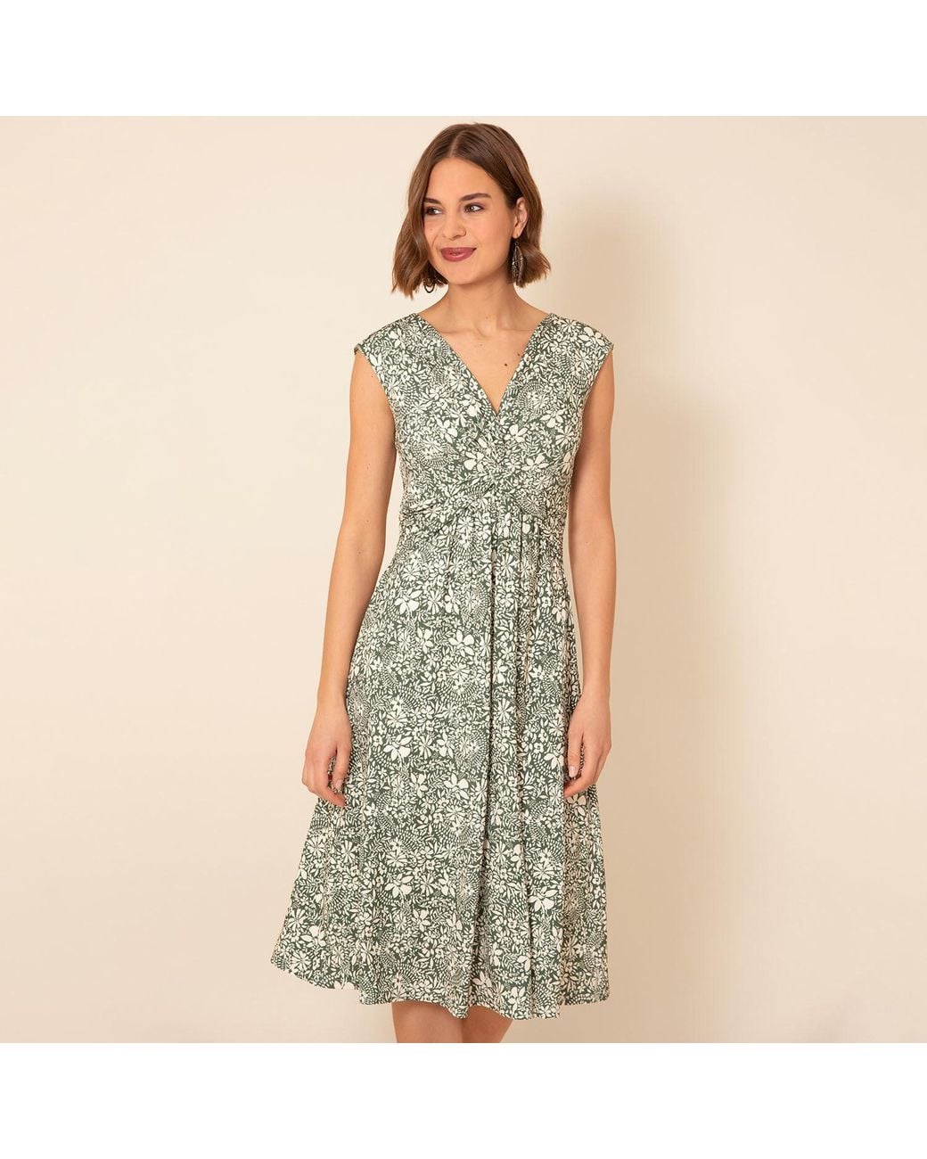 Alie Street London Metallic Renee Knot Dress Botanical