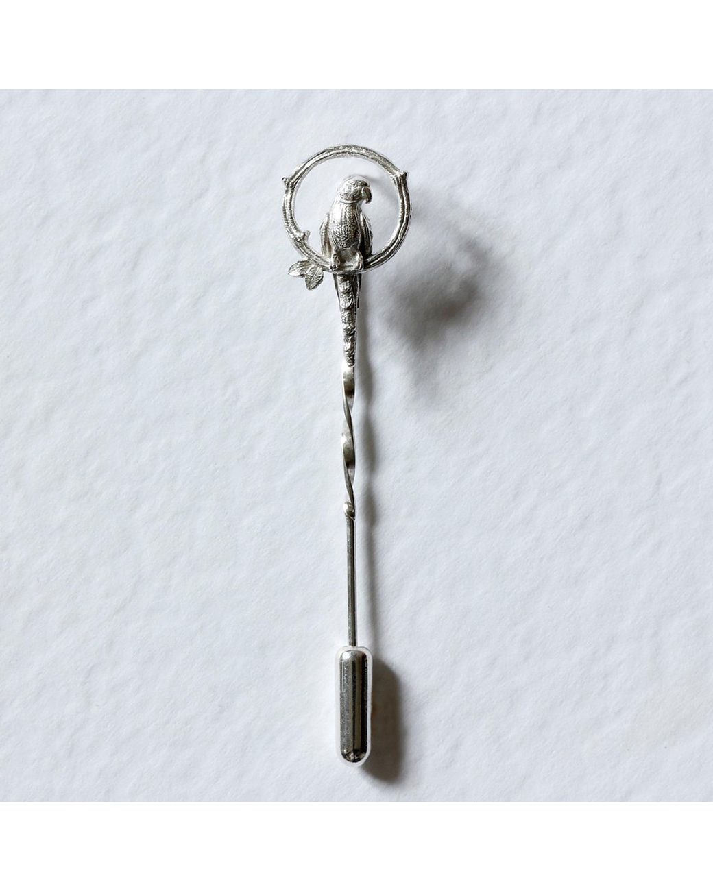 Lee Renee Metallic Parakeet Tie Pin – Upright for men