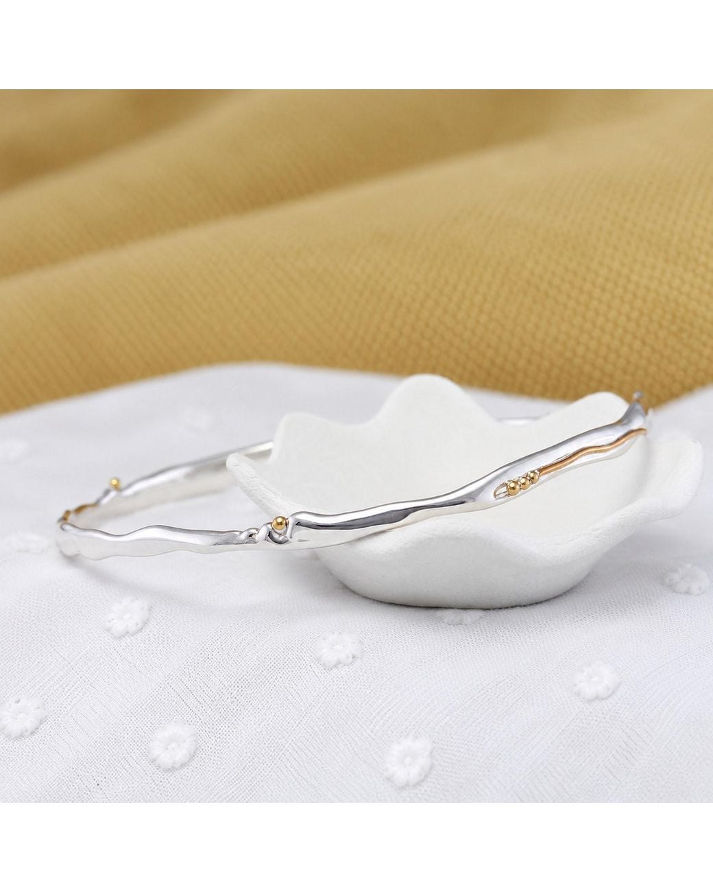Isla Silver Metallic Sterling & Bangle