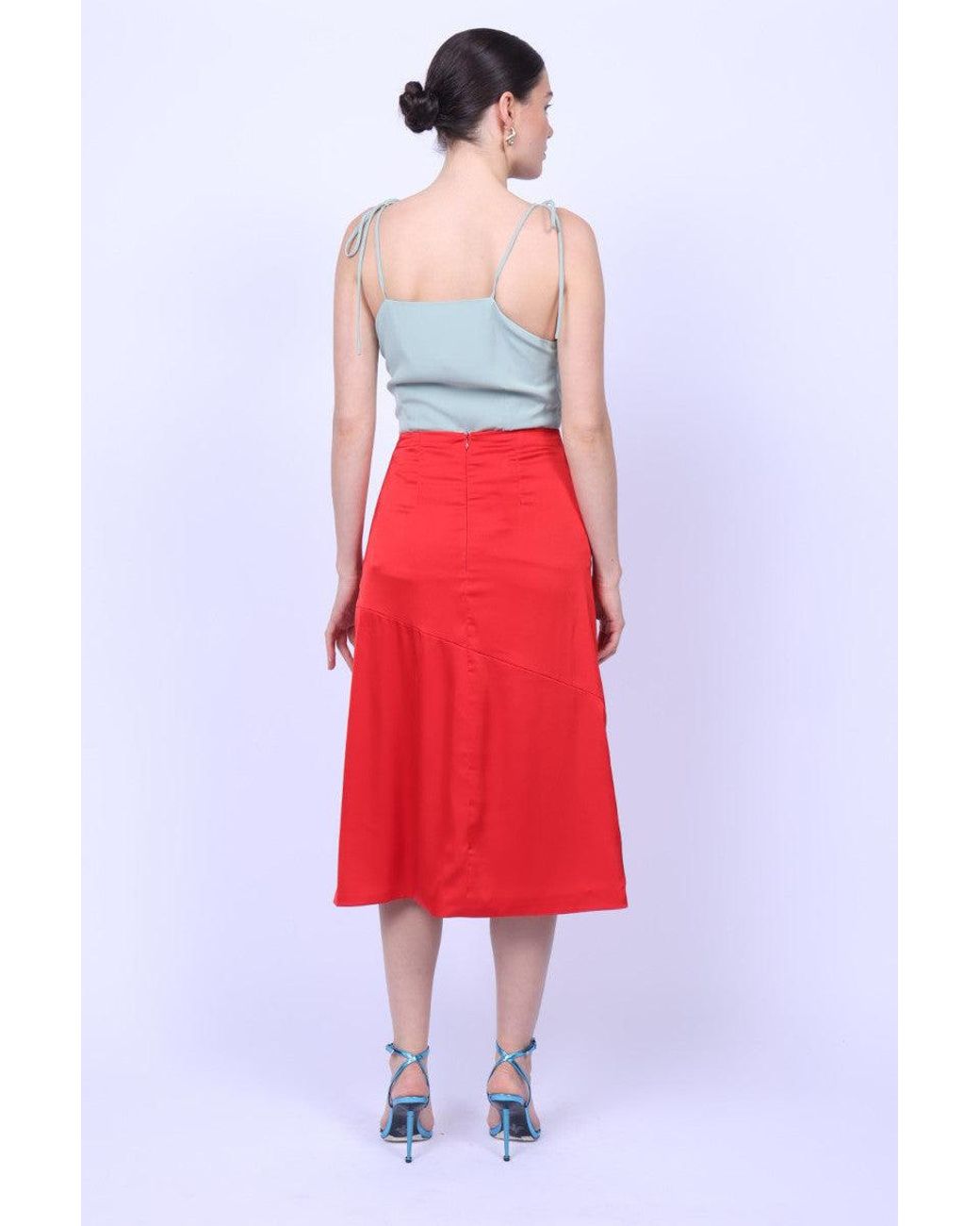 Mary Dickow Red Alma Skirt