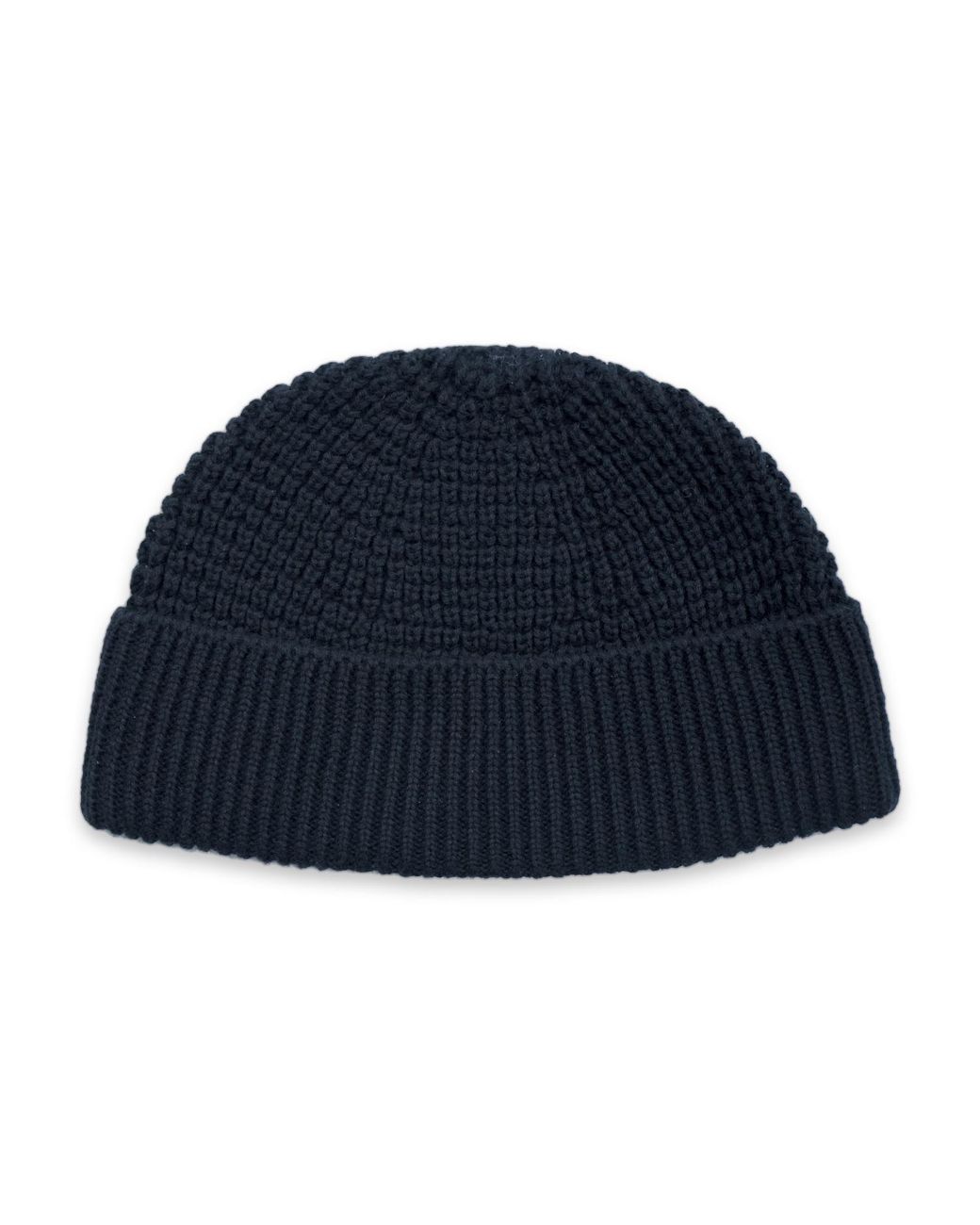 Paul James Knitwear Blue Lightweight Cotton Docker Whitby Beanie for men