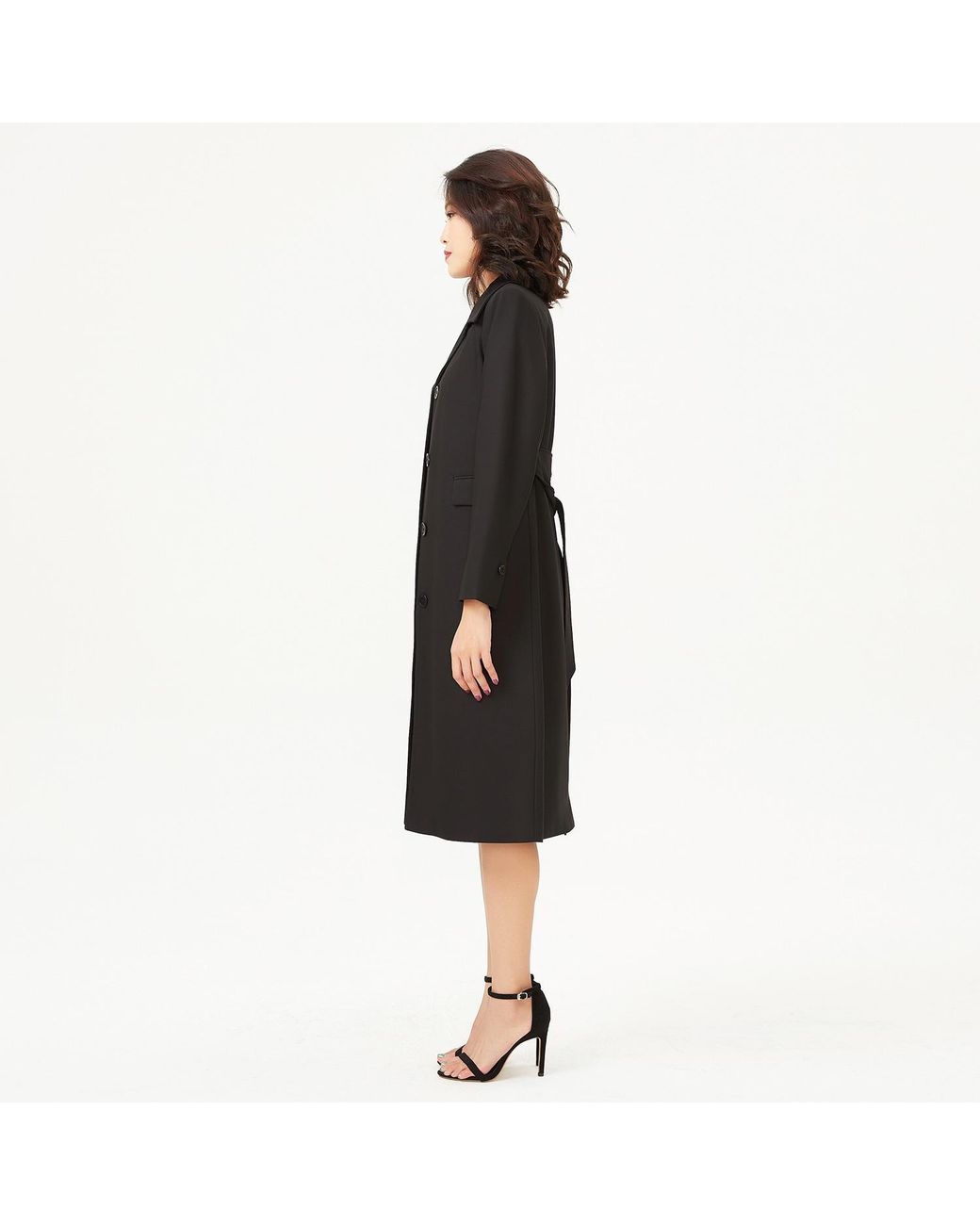 Smart and Joy Black Minimalist City Coat