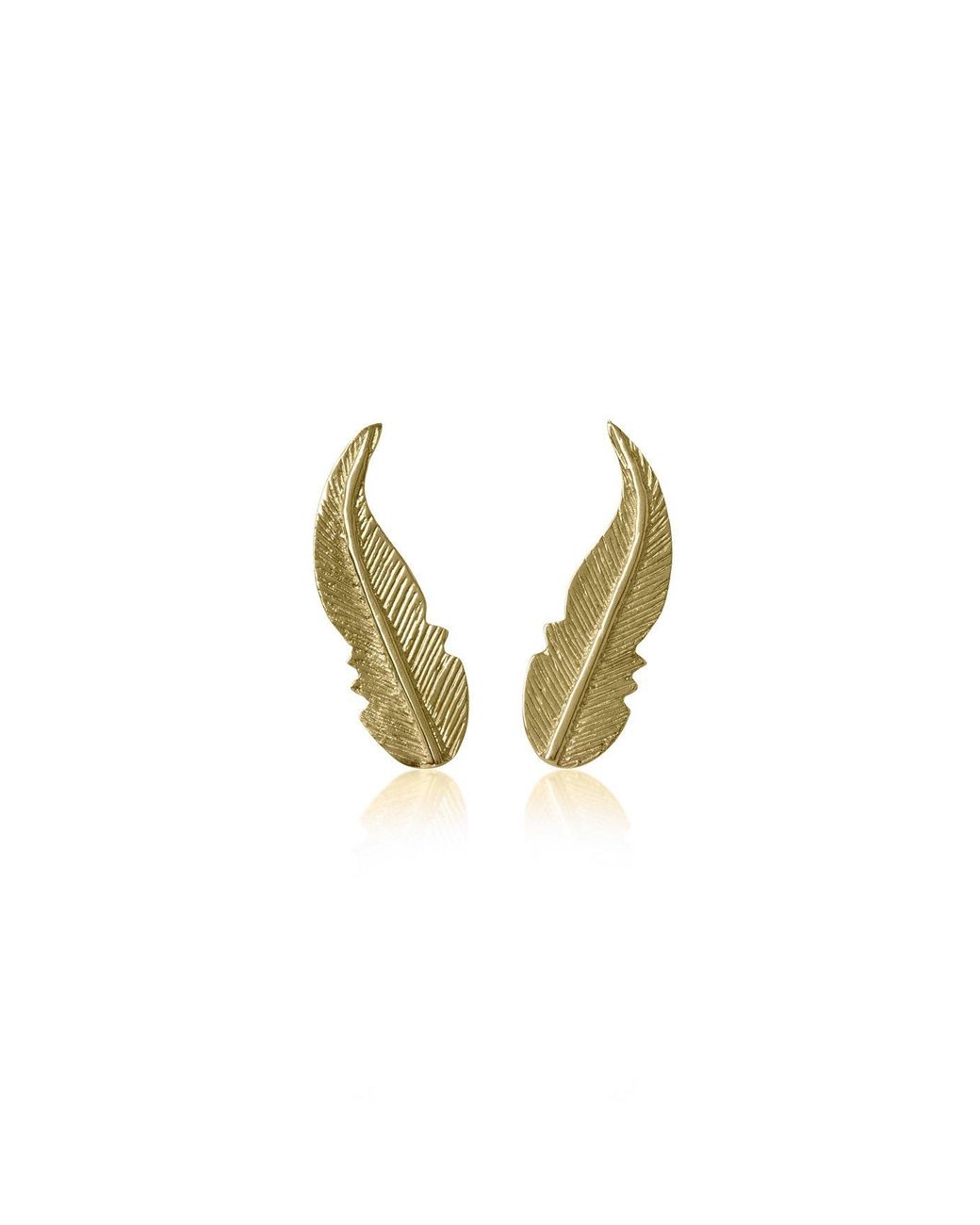 Sophie Simone Designs Metallic Earrings Feather