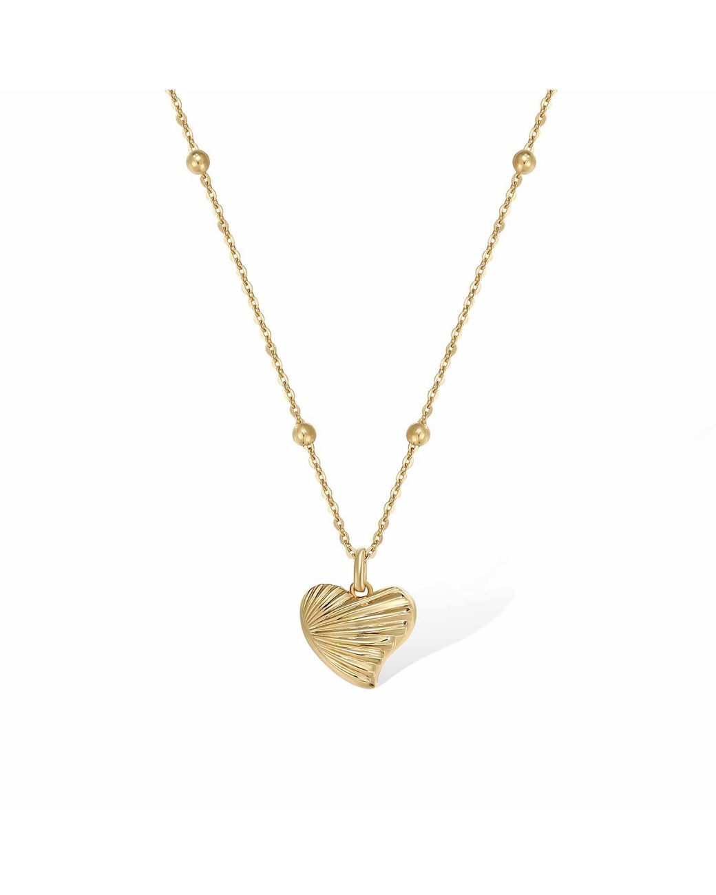 Retro Chic Metallic Shell Love Necklace