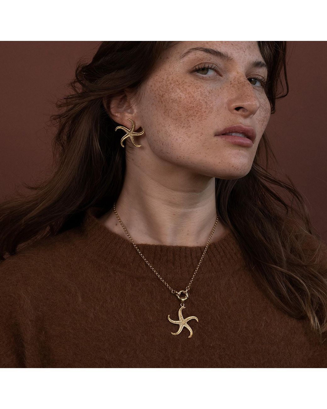 Zoe & Morgan Metallic Starfish Earrings