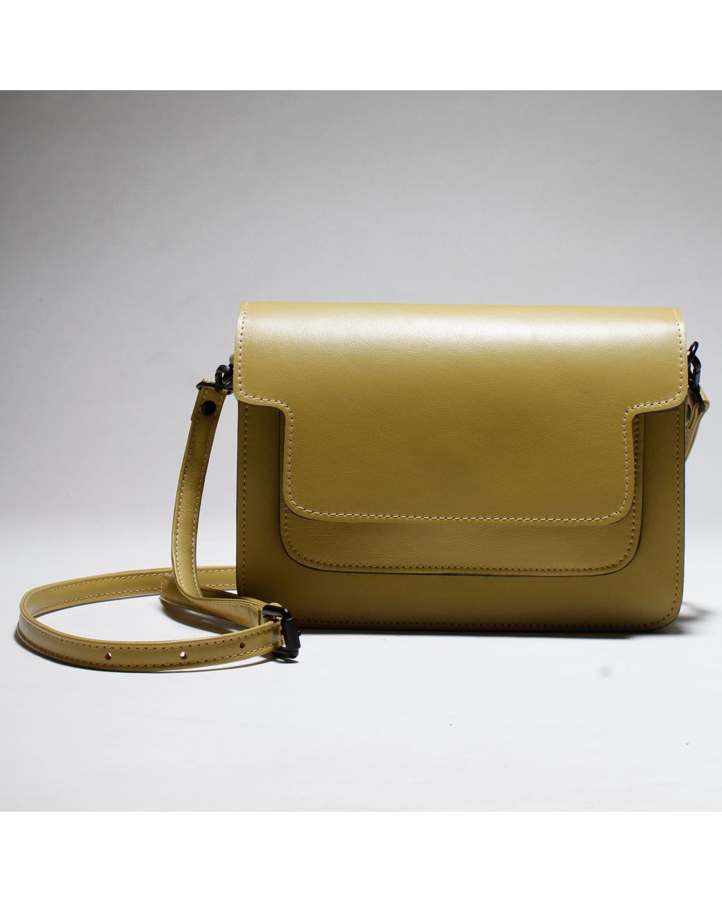 Mafalda Metallic Maia Leather Shoulder Bag