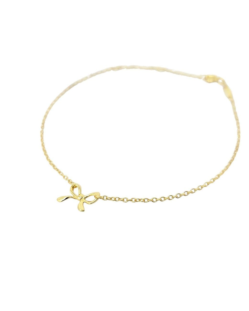 Sophelia Metallic Dainty Bow Tie Bowknot Plated Charm Bracelet