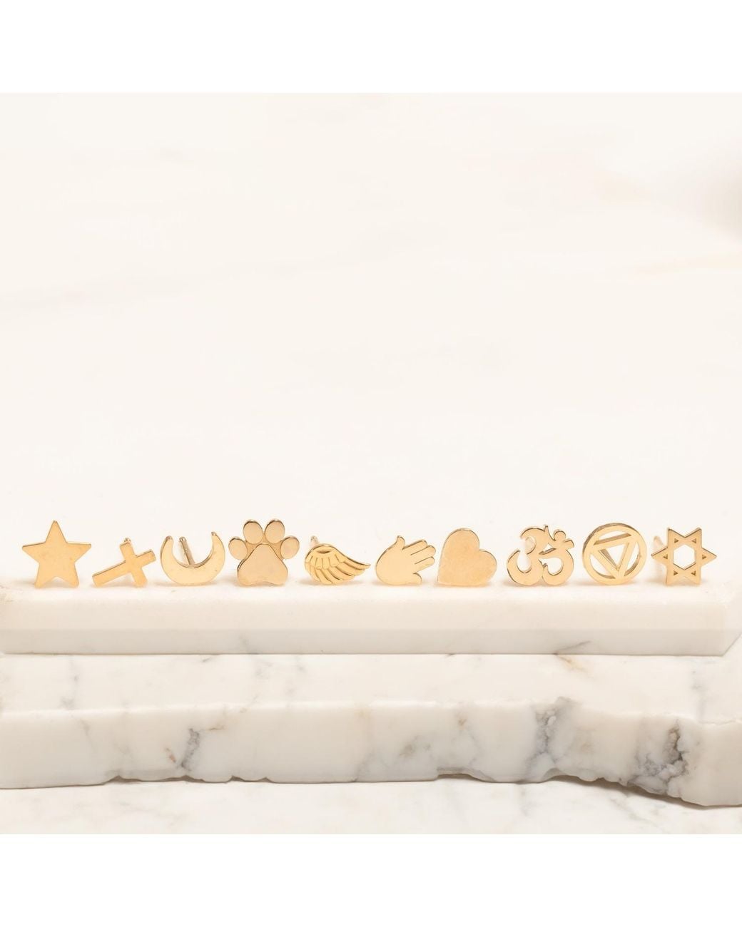 Maya Brenner Metallic Charm Stud