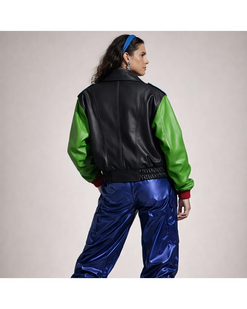 Zasta Studio Green The Wizard Two Multicolored Bomber Jacket For