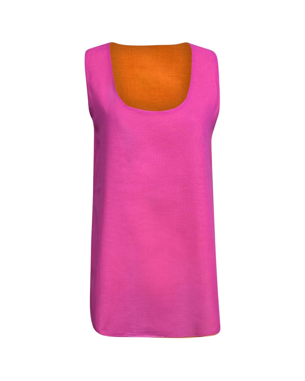 Perlavera Pink Pia Sleeveless Double Face Cotton Voile Top